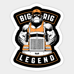 Funny Trucker Bigfoot Big Rig Legend Truck Driver Sticker